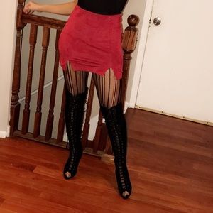 #trendy #Redskirt #miniskirt